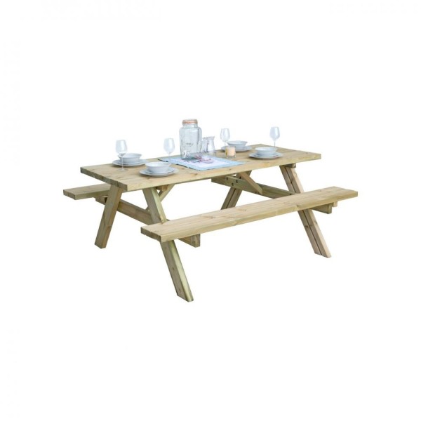 PRESSURE TREATED HEAVY DUTY PICNIC BENCH
