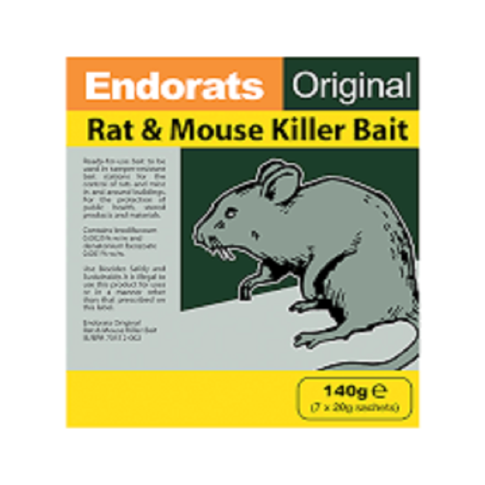 ENDORATS ORIG RAT+MOUSE BAIT 140G