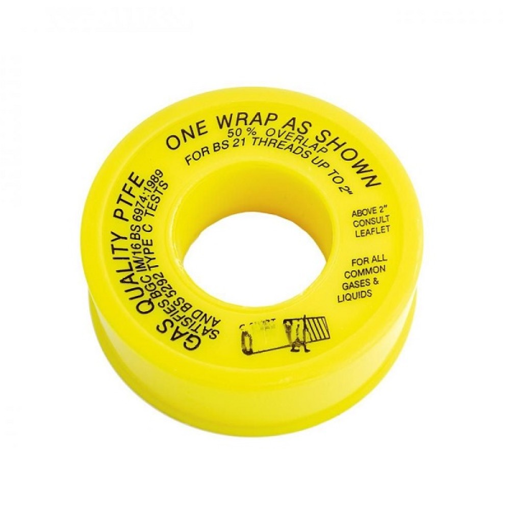 GAS PTFE ROLL YELLOW