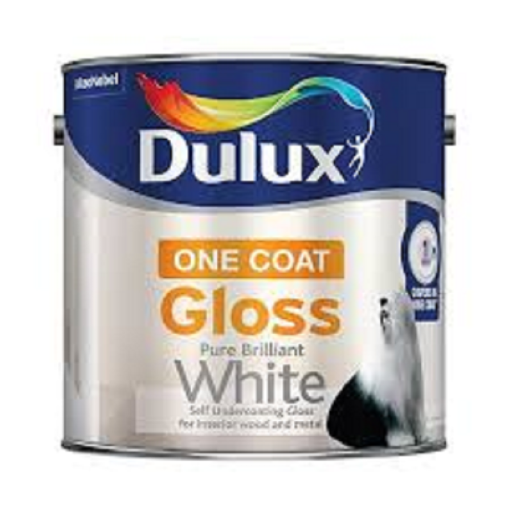 2.5 LTR DULUX  ONE COAT GLOSS WHITE