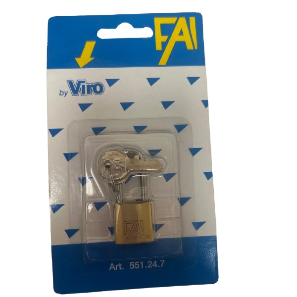 VIRO FAI 20MM BRASS PADLOCK LONG SHACKLE