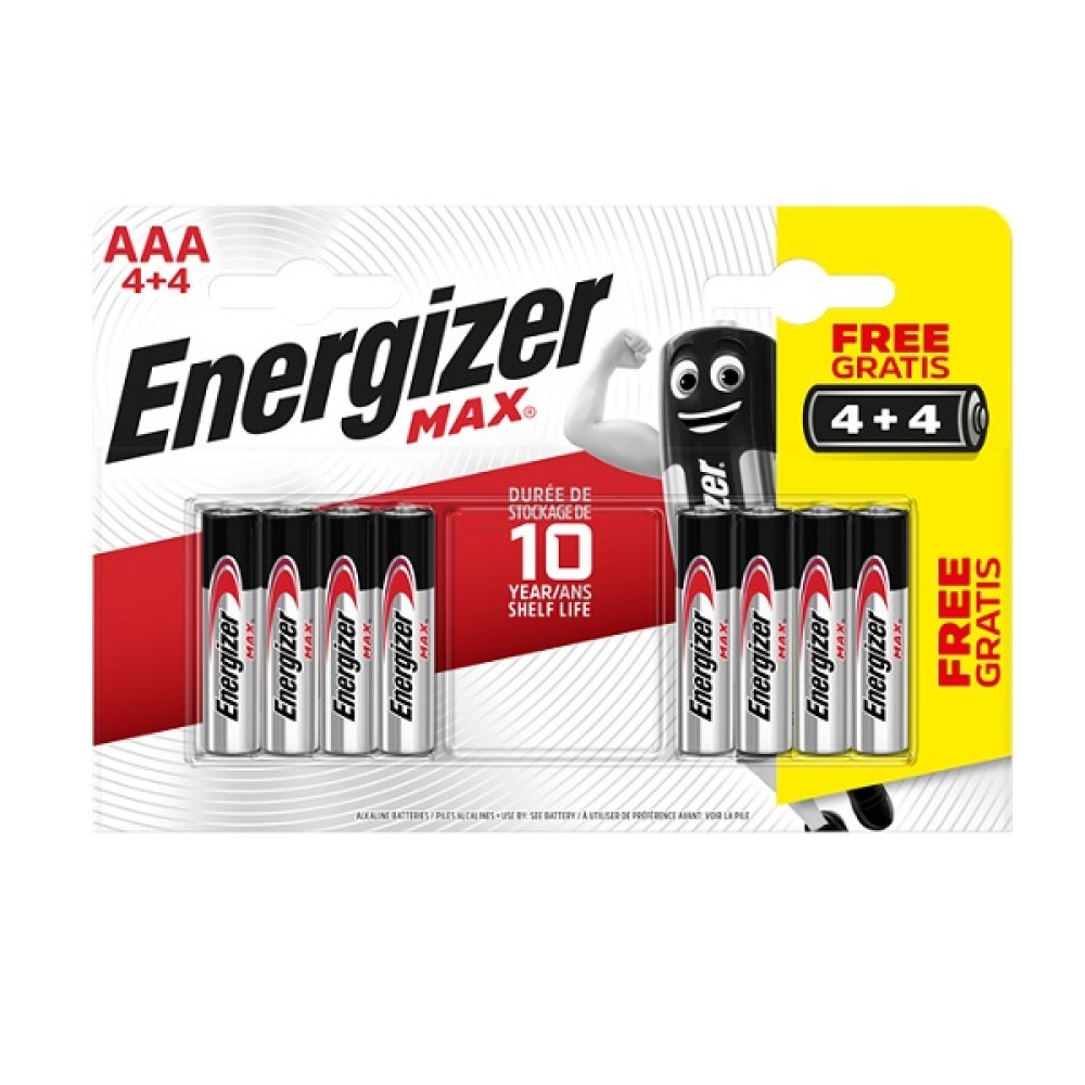 ENERGIZER AAA BATTERY 4+4 FREE