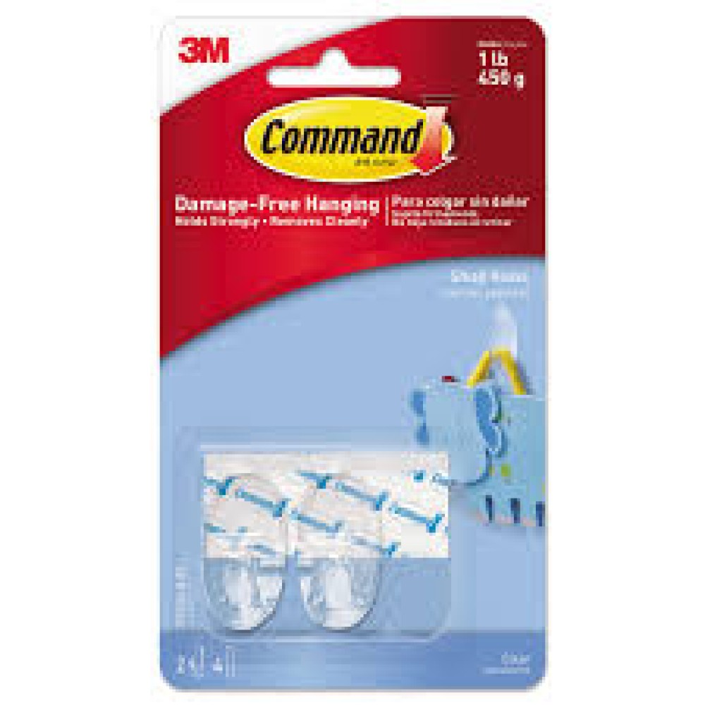 COMMAND PICTURE HANGING CLEAR HOOKS 2PK SMALL