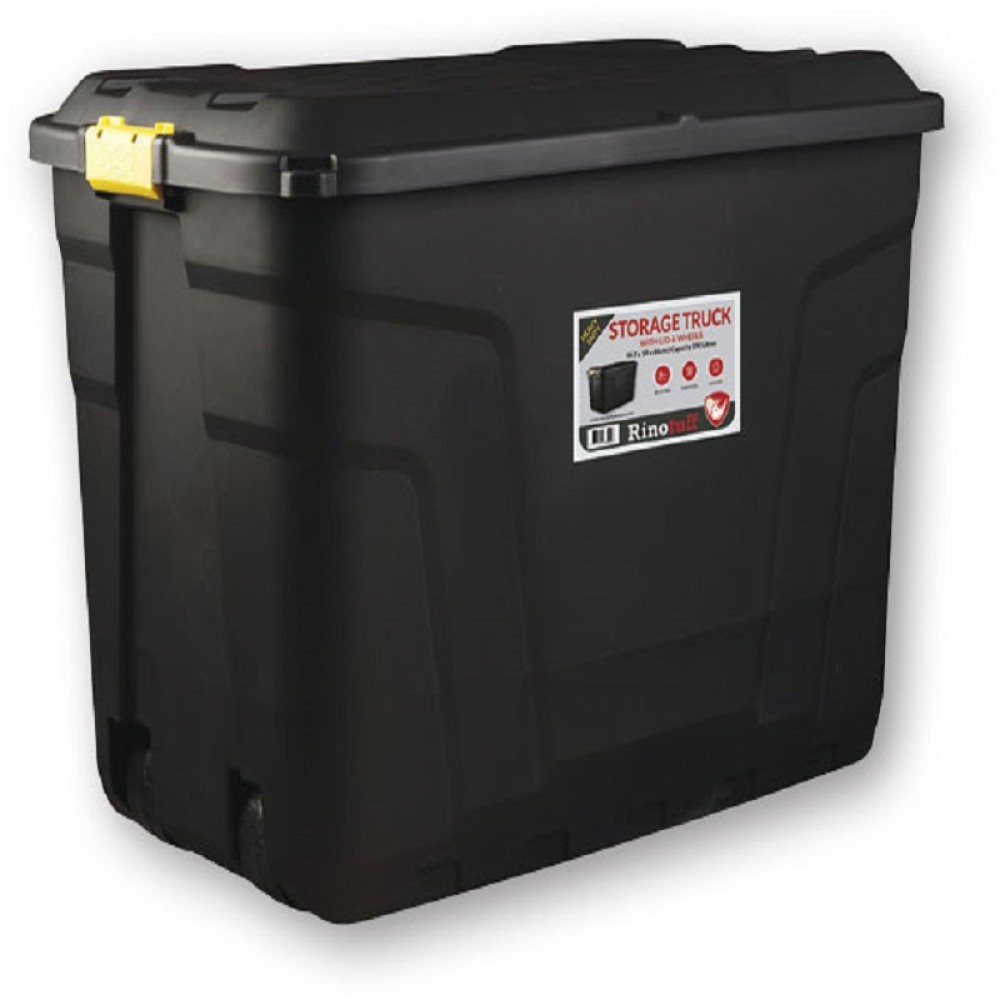 RINOTUFF 90LT REFUSE BIN WITH LOCK LID