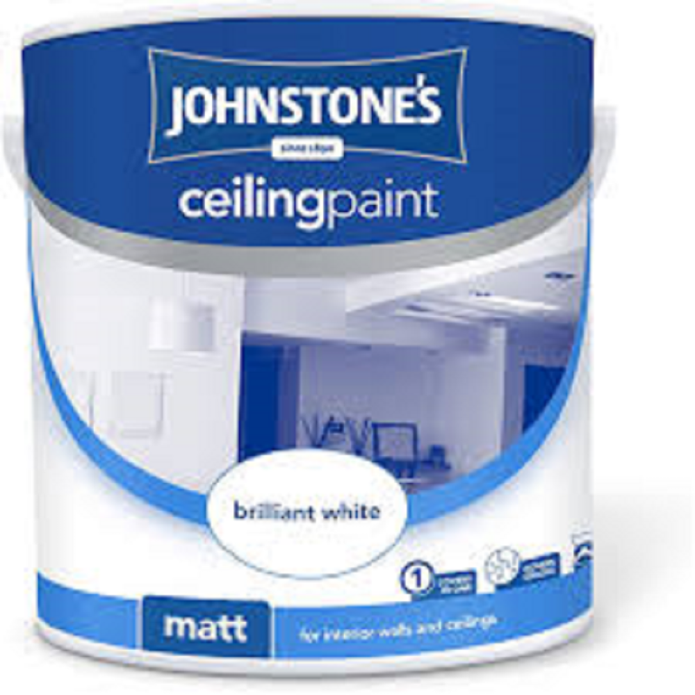 5LT JOHNSTONES CEILING PAINT BRILLIANT WHITE