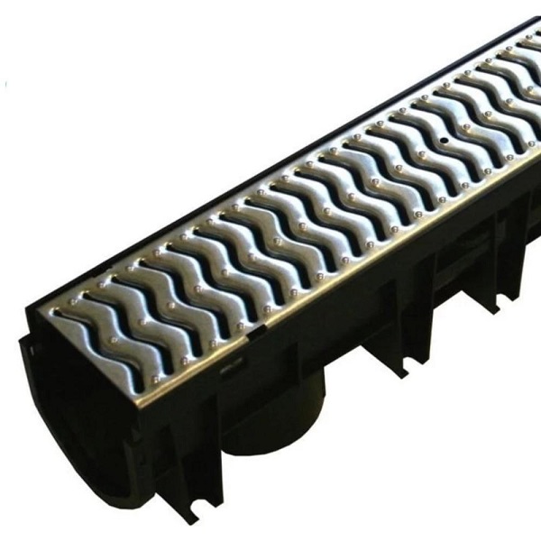 Polydrain Channel Drain Galvanized Grate 1m 