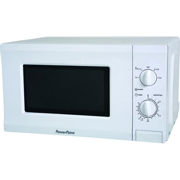 Powerpoint Manual 20L Freestanding Gloss White P22720CPMWH Microwave