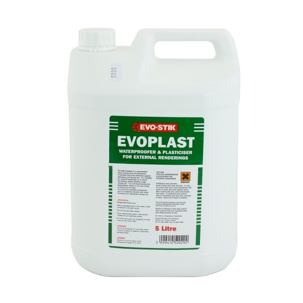 EVOPLAST WATERPROOFER & PLASTICISER - 5 LTR