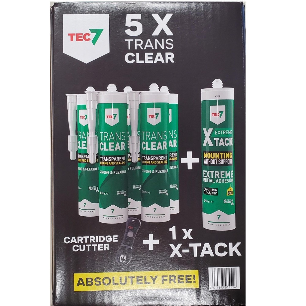 5 x TEC 7 CLEAR + 1 X-TACK + FOC CUTTER