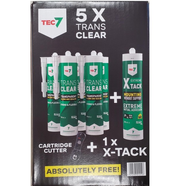 5 x TEC 7 CLEAR + 1 X-TACK + FOC CUTTER