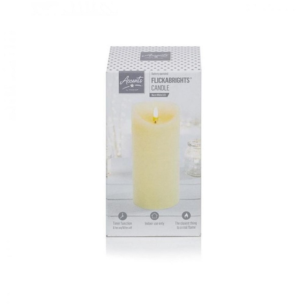 FLICKABRIGHTS BATTERY OPERATED CANDLE 18CM