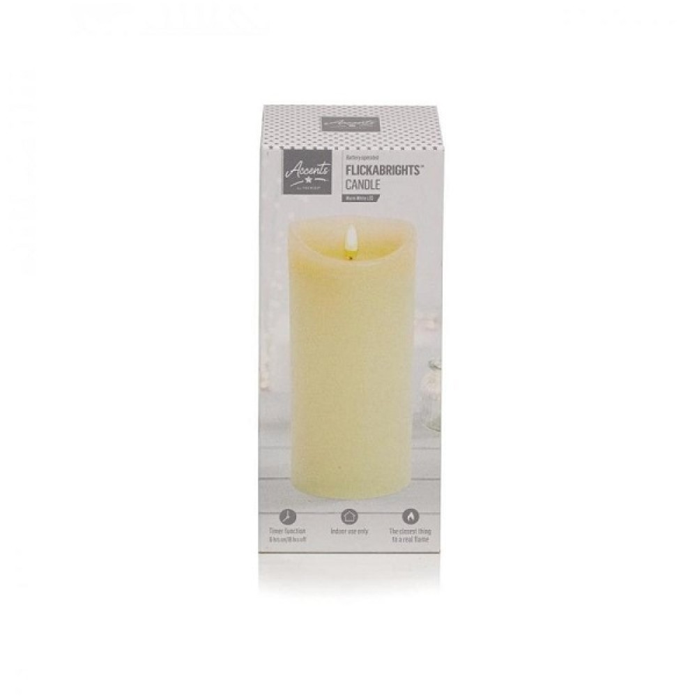 FLICKABRIGHTS BATTERY OPERATED CANDLE 23CM