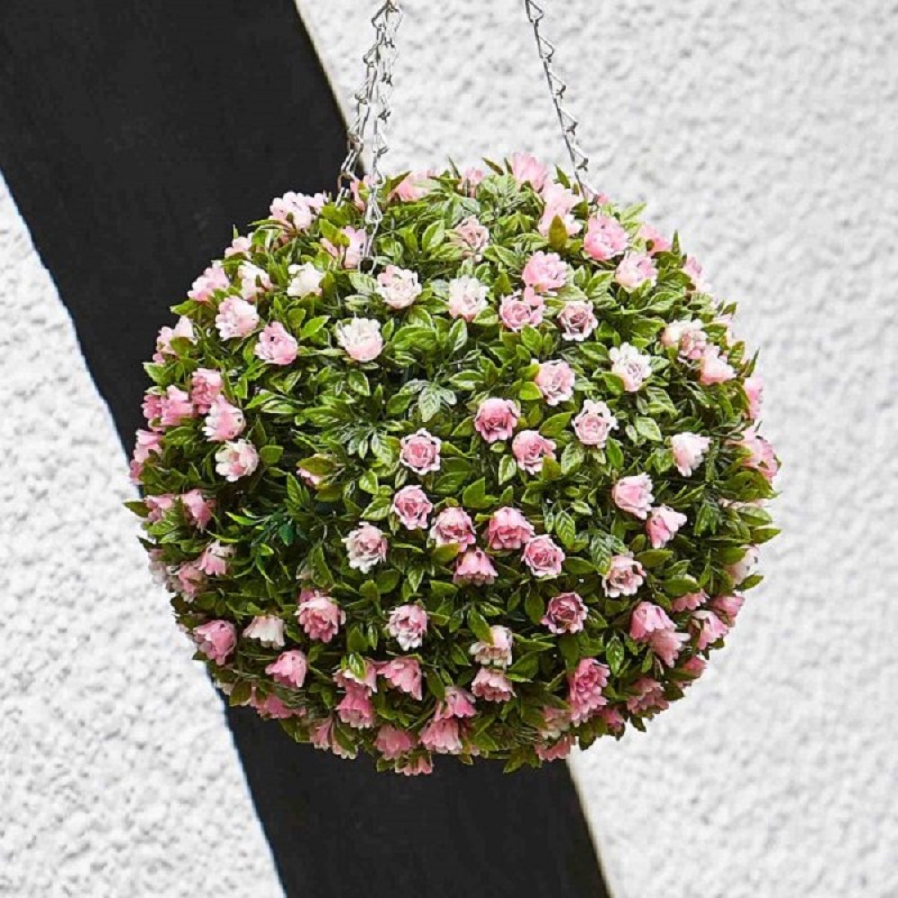 TOPIARY PINK ROSE BALL - 30CM