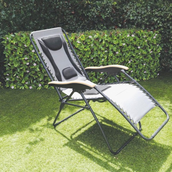 DELUXE ZERO GRAVITY RELAXER CHAIR - GREY