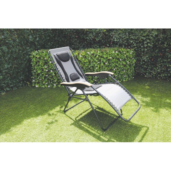 DELUXE ZERO GRAVITY RELAXER CHAIR - GREY