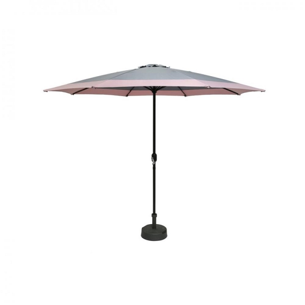 PARASOL 3M GREY WITH PINK EDGE