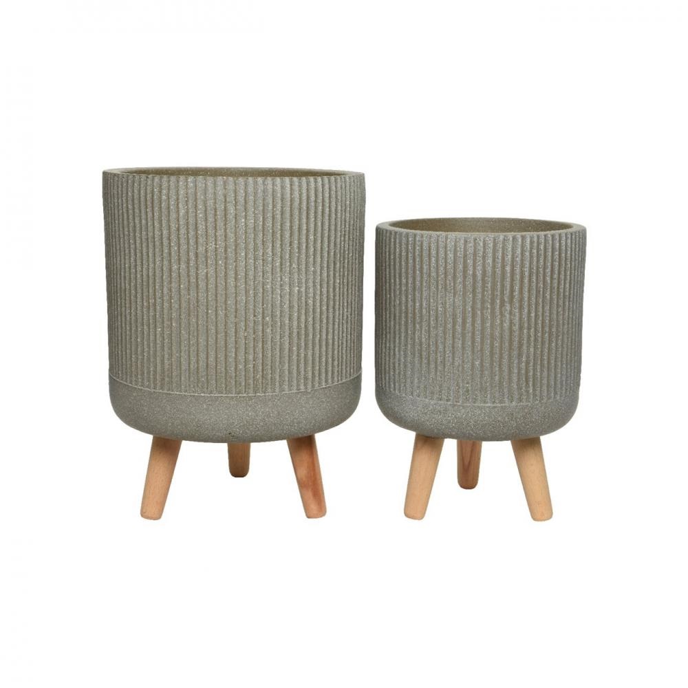 FIBRE CLAY  PLANTER PIN LEGS - SET OF TWO