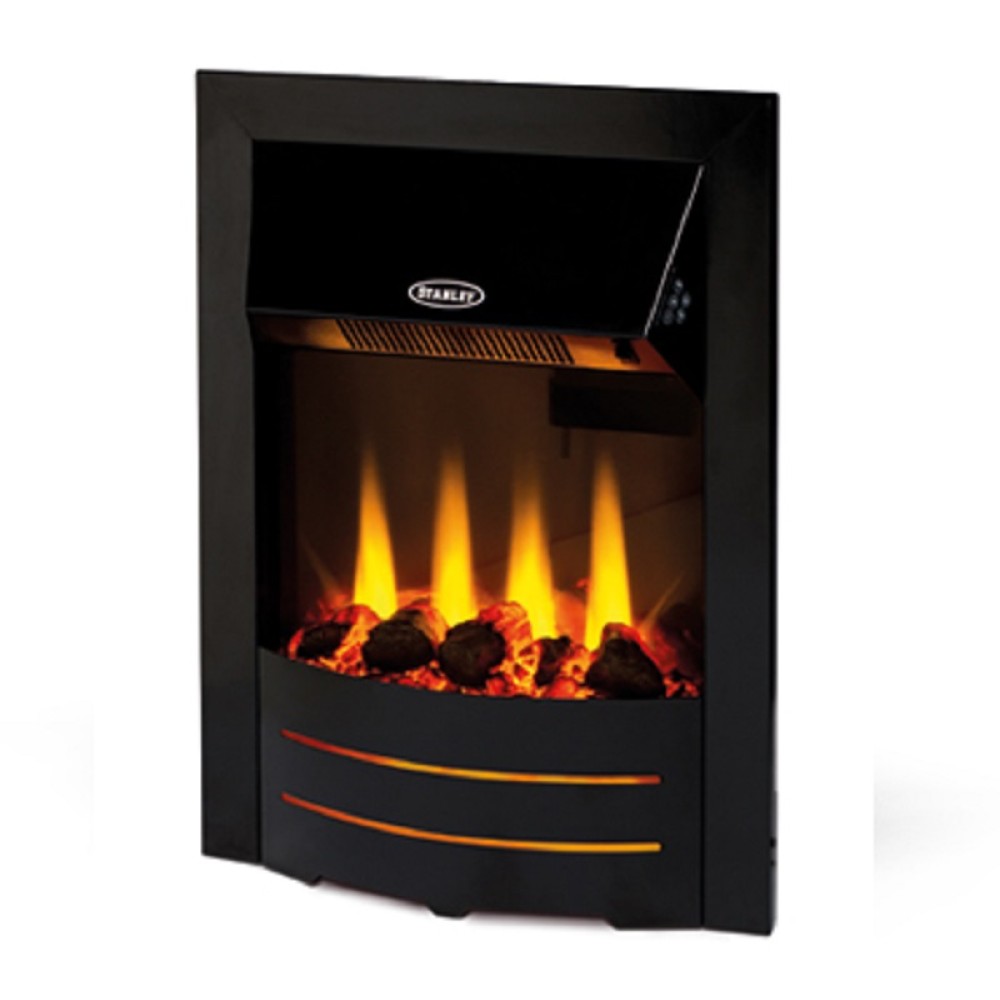 Stanley Argon Bailey Electric Inset Stove - Black Trim