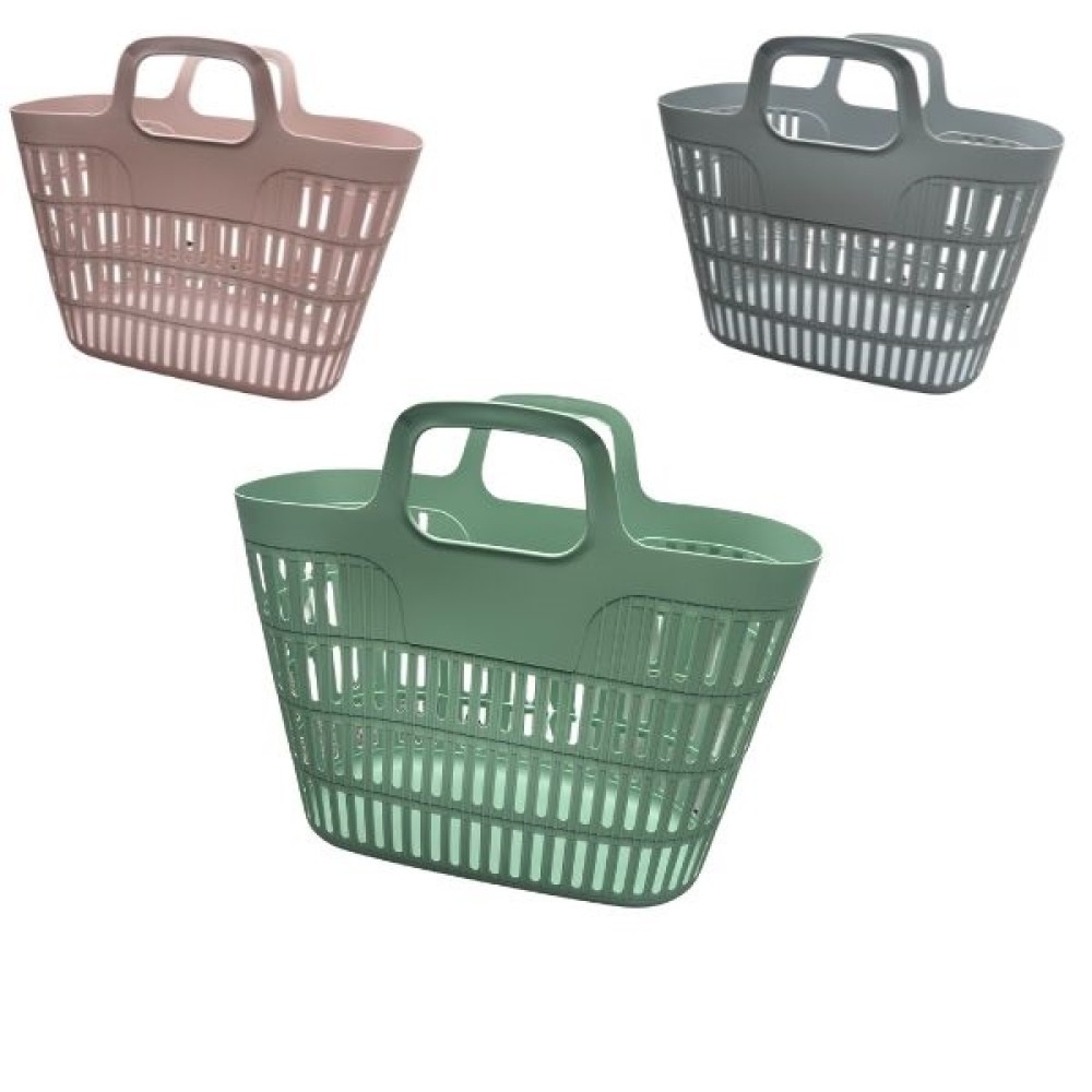 Plastic Laundry & Shopping Basket with Handles
