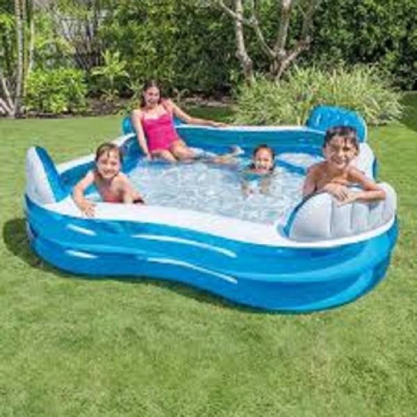 Intex Family Swim Centre | Large Inflatable Garden Pool for Kids & Adults