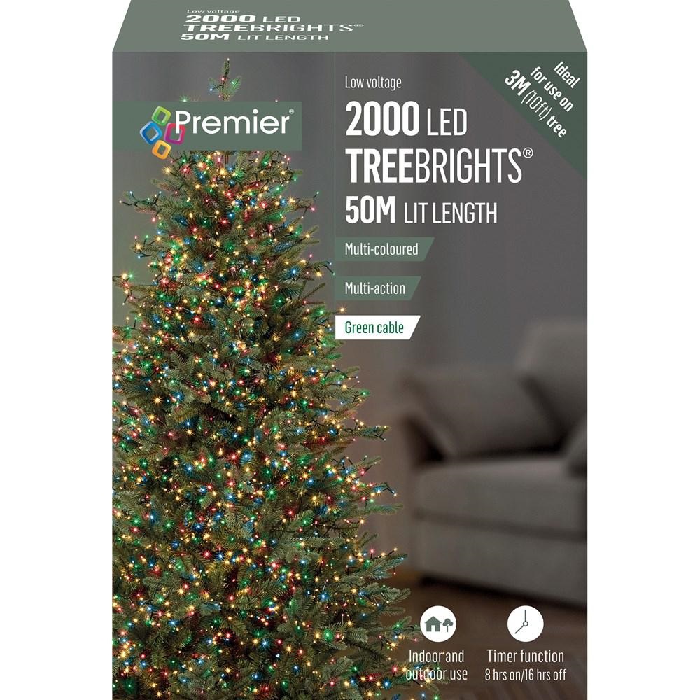 2000 LED MULTI-ACTION TREEBRIGHTS TIMER MULTI-COLOUR