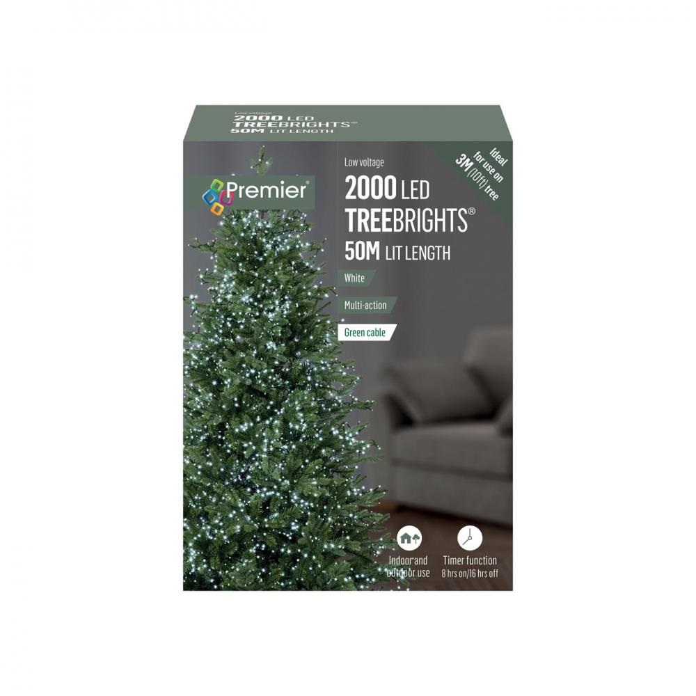 2000 LED MULTI-ACTION TREEBRIGHTS TIMER -  WHITE