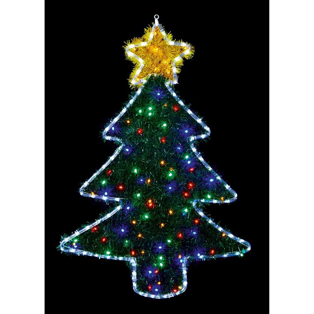 CHRISTMAS TREE TINSEL ROPE LIGHT 1M X 70CM