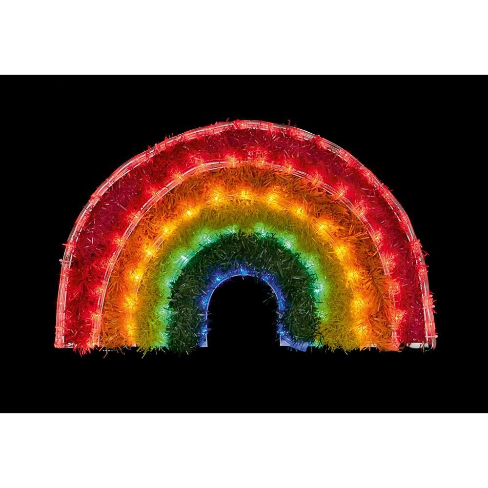 RAINBOW TINSEL ROPE LIGHT 57CM X 34CM