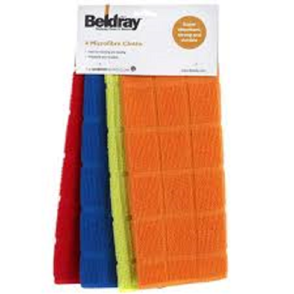 BELDRAY MICROFIBRE CLOTHS PK 4