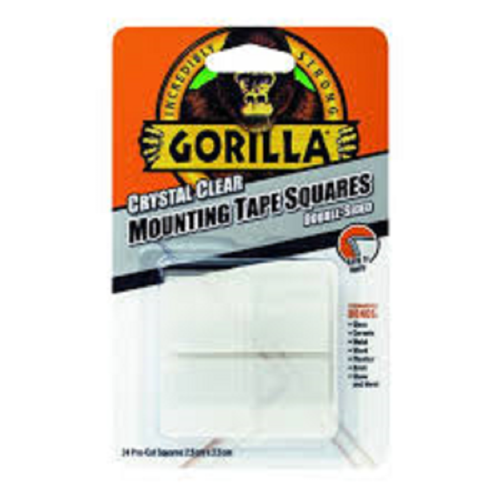 GORILLA MOUNTING TAPE 2.5CM SQUARES CLEAR