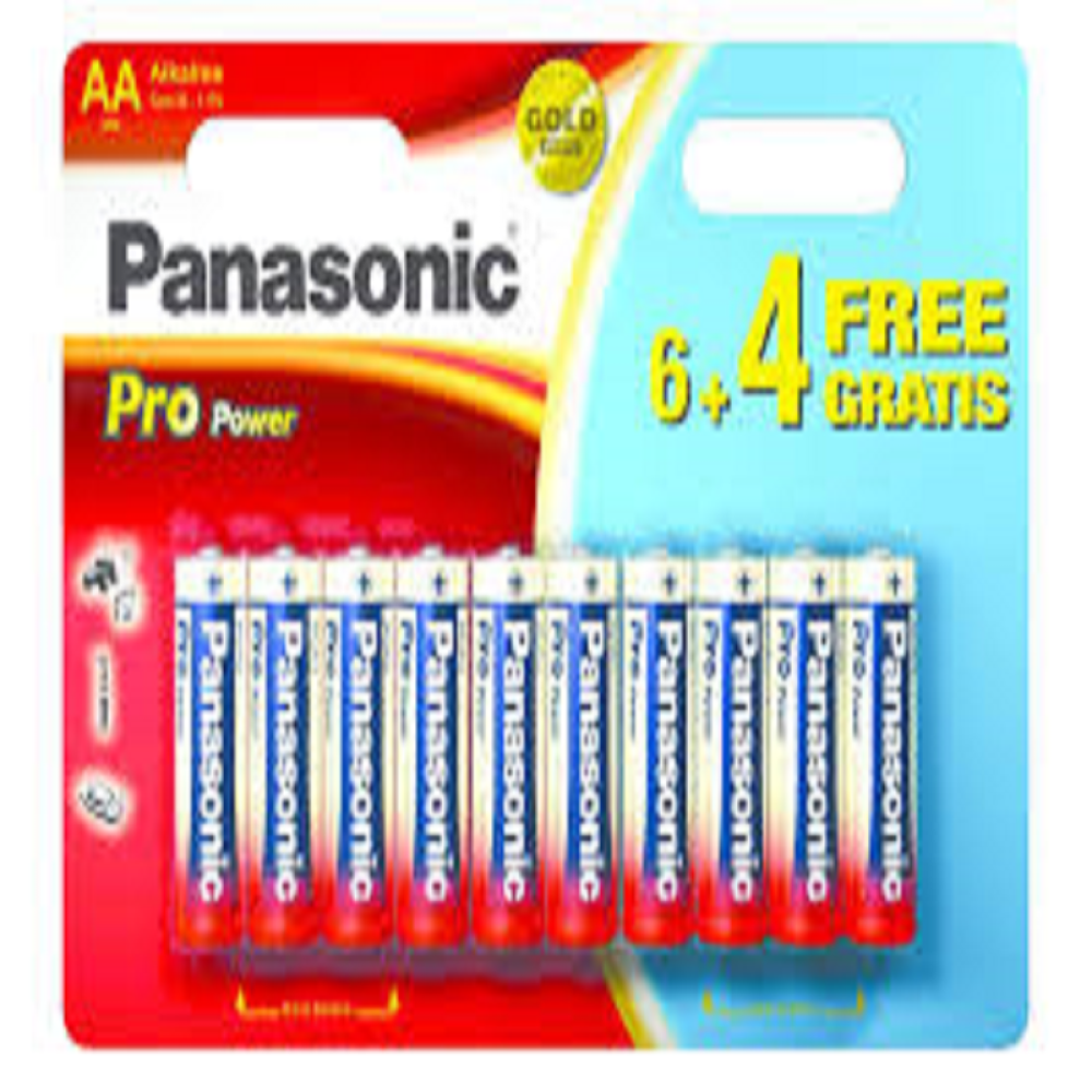 PANASONIC  PRO POWER AA   BATTERIES 6 +4 FREE