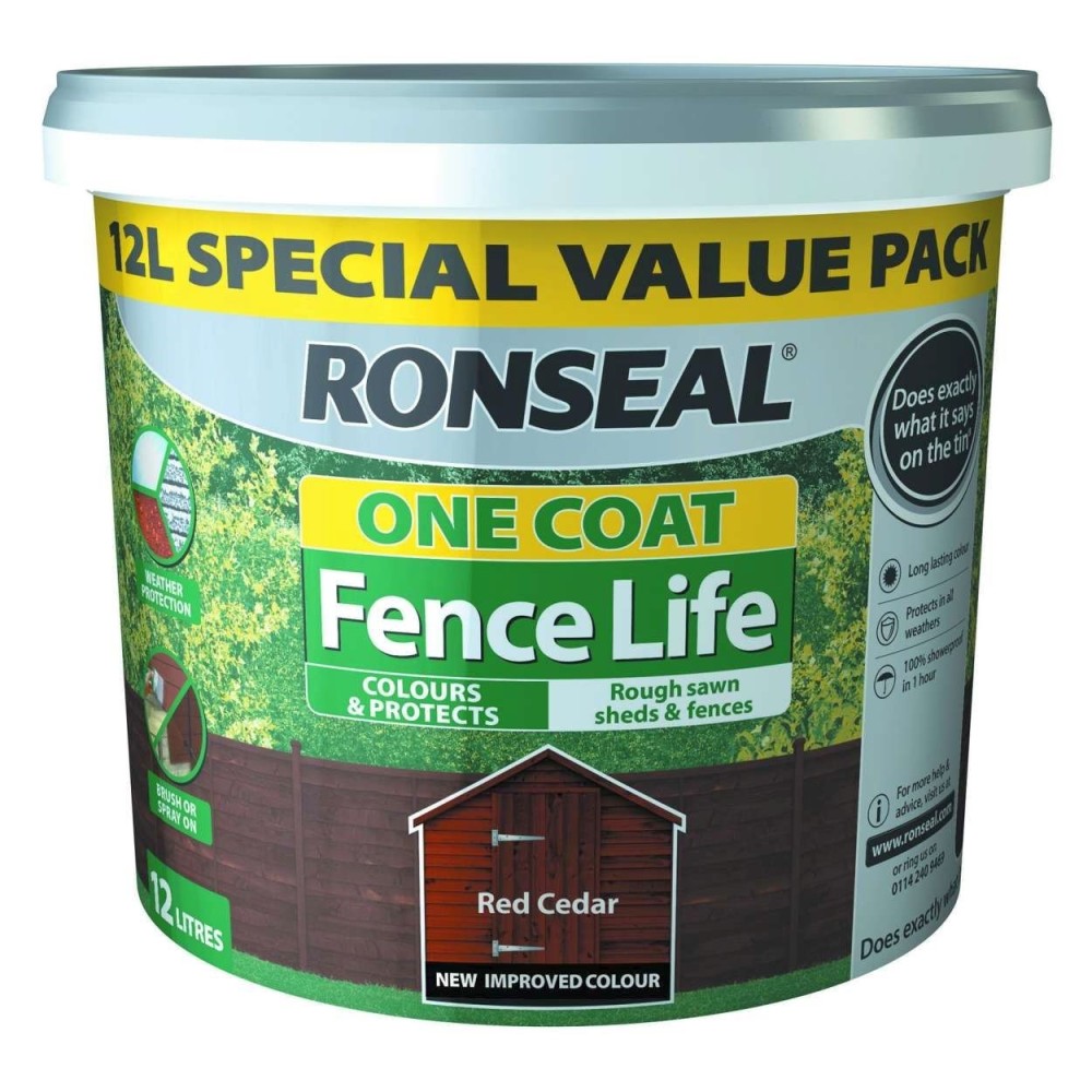 RONSEAL FENCE LIFE PLUS RED CEDAR 12L