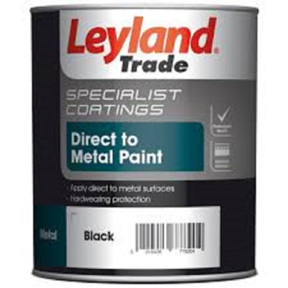 LEYLAND 2.5LT  DIRECT TO METAL PAINT - BLACK