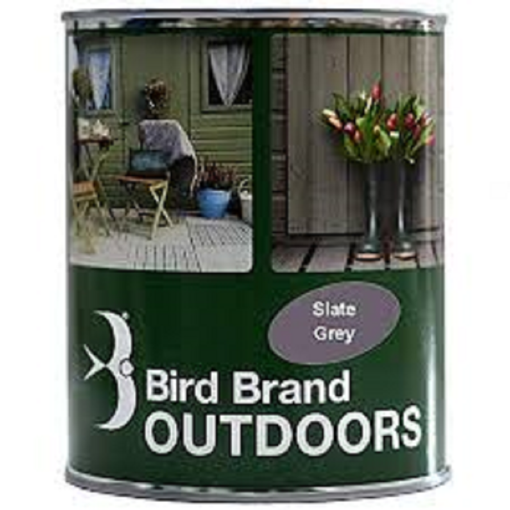 BIRD BRAND OUTDOOR PAINT SLATE GREY 1L