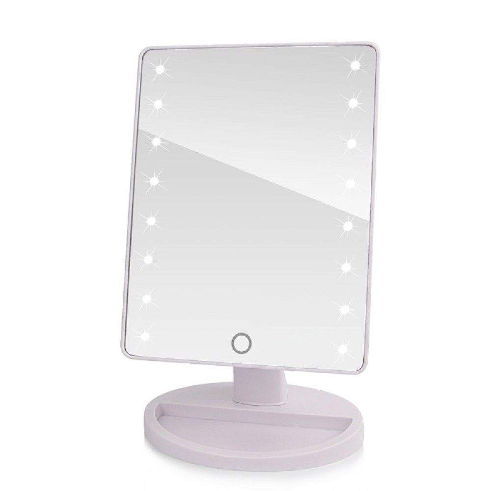 16 LED TOUCH VANITY MIRROR—WHITE