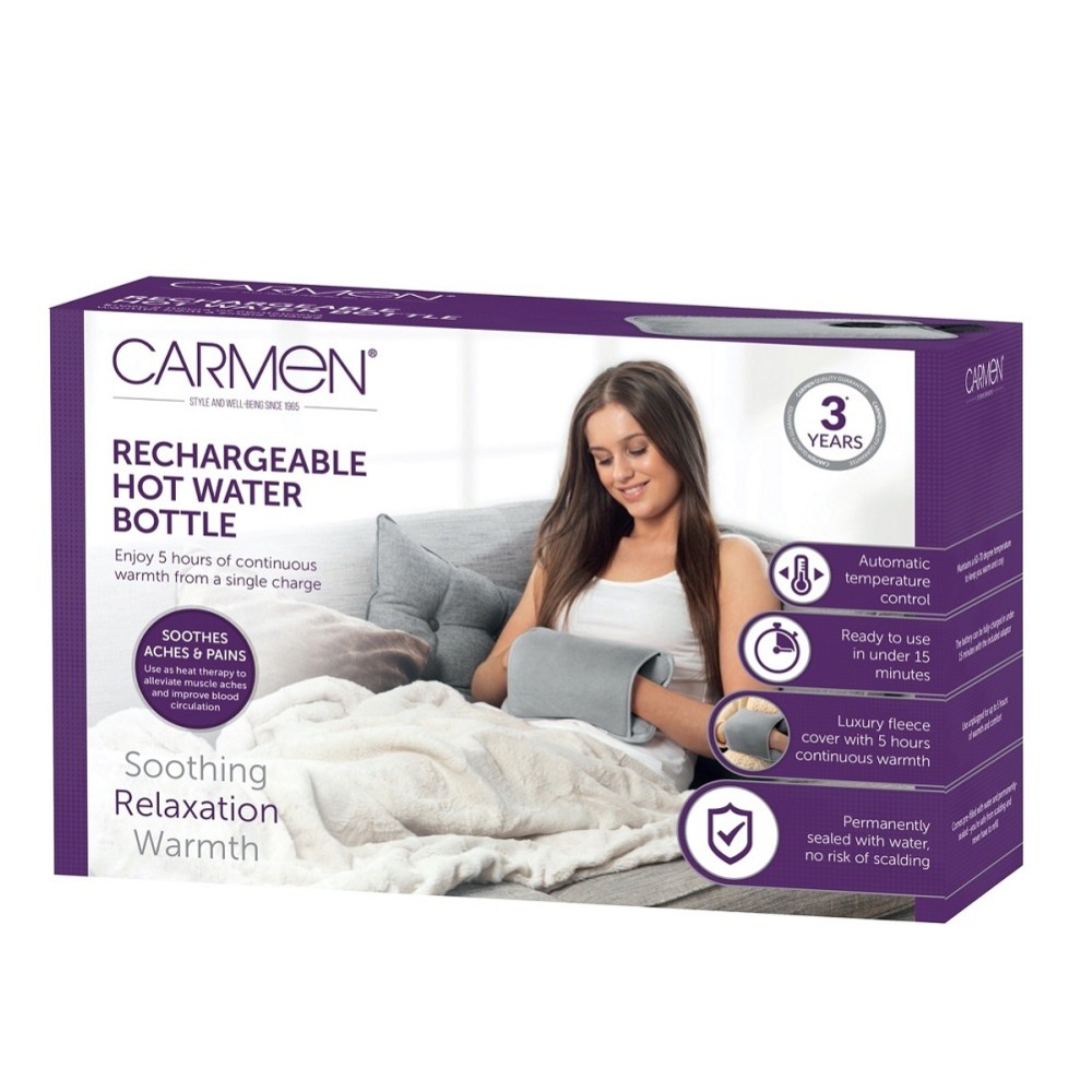 CARMEN ELECTRIC HOT WATER BOTTLE - GREY