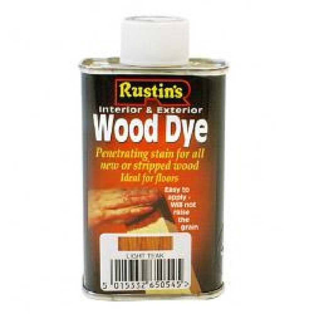 250ML RUSTINS WOOD DYE LIGHT TEAK