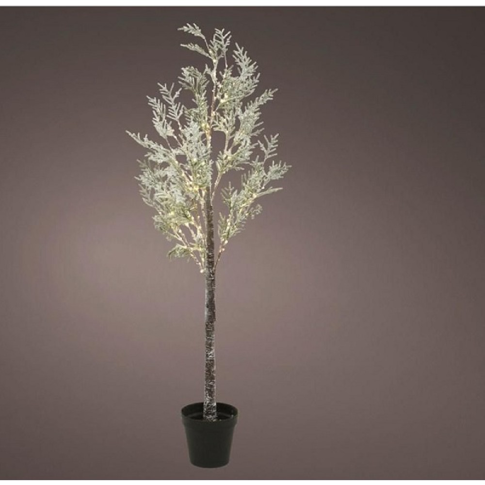 MICRO LED PINE TREE WITH SNOW IN A POT 1.8M(6FT)