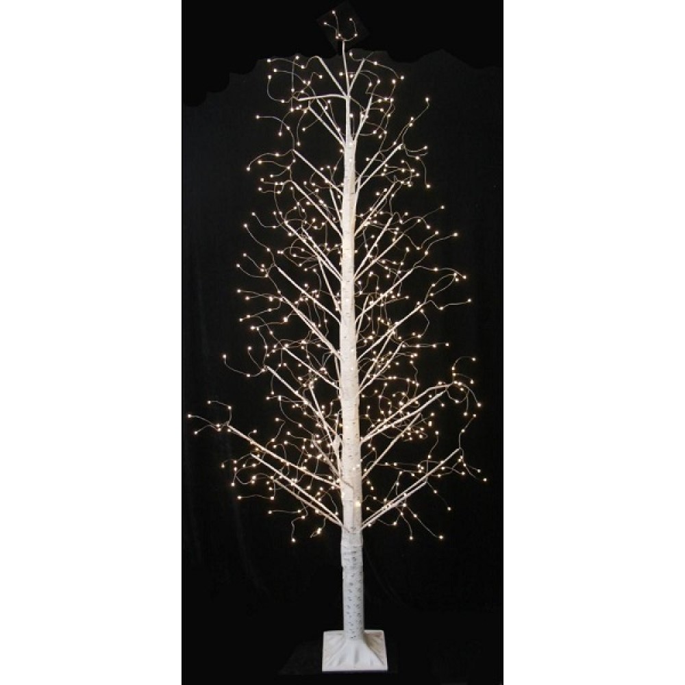 2.1M (7') WHITE NOEL BIRCH LED TREE - WARM WHITE