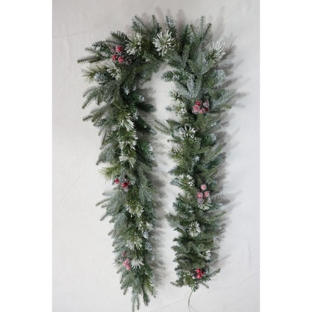 BERRY SPRUCE FROSTED GARLAND - 9FT