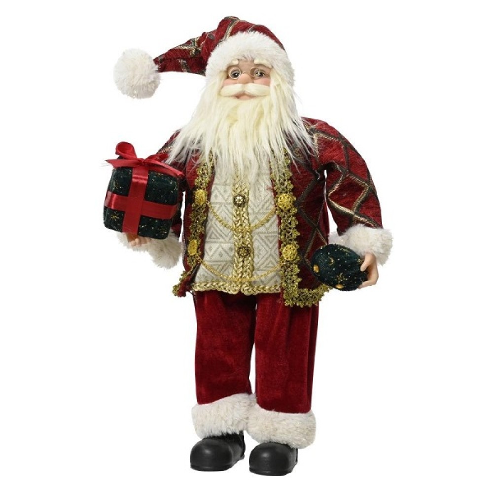 DARK RED PLUSH SANTA - 60CM