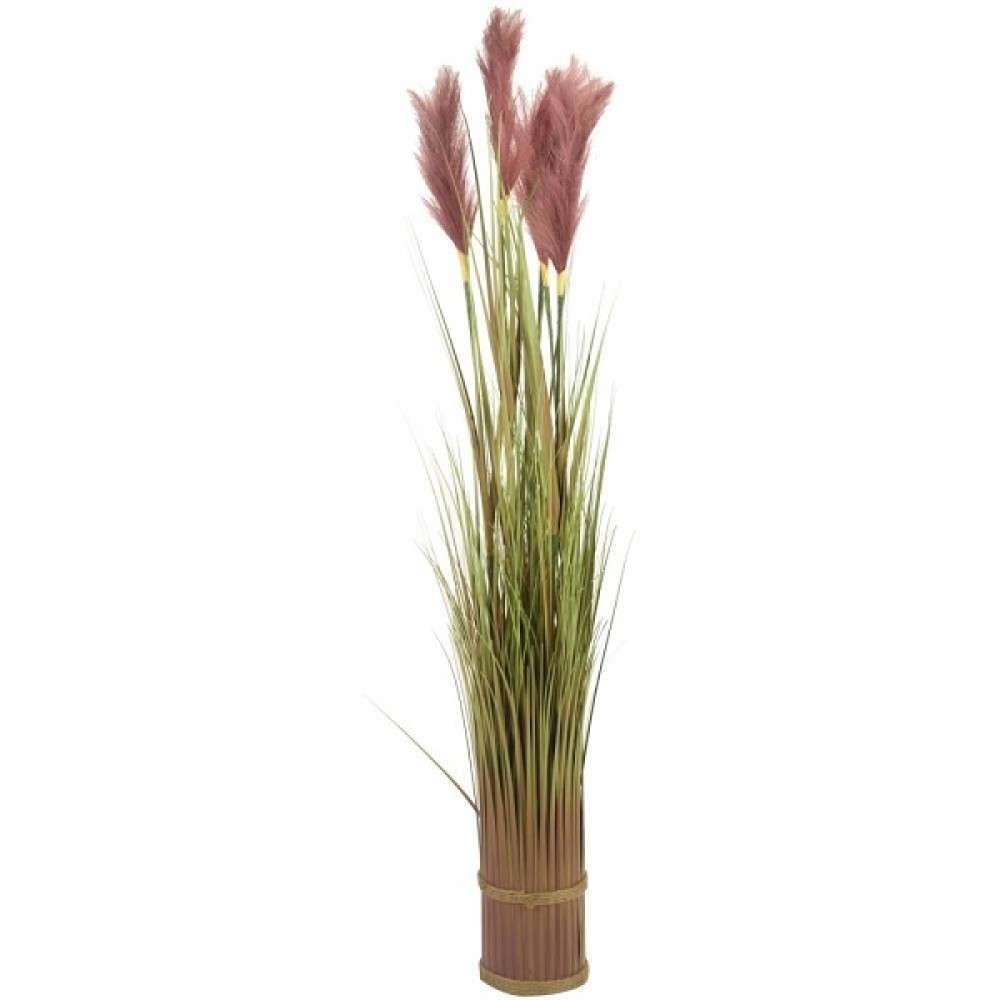 LILAC GRASS TAILS FAUX BOUQUET - 120CM