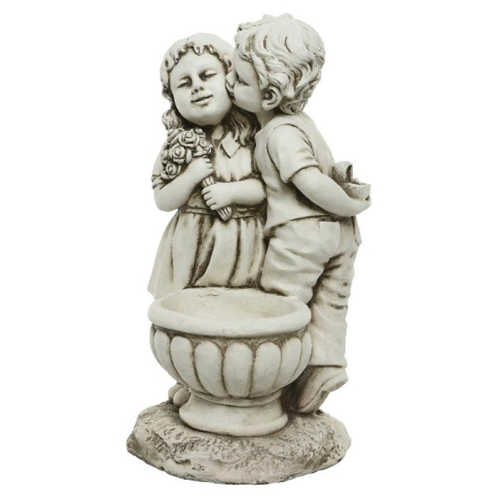 BOY & GIRL WITH PLANTER