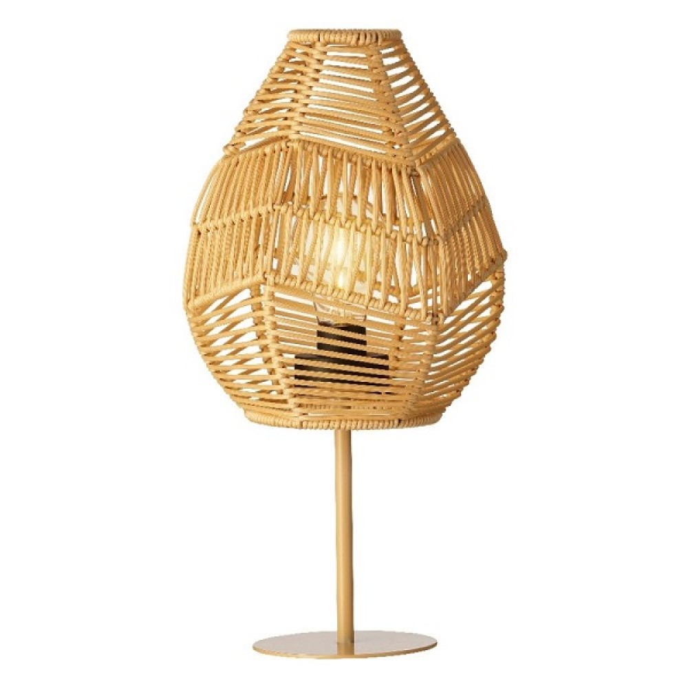 LED WICKER TABLE LAMP B/O - WW