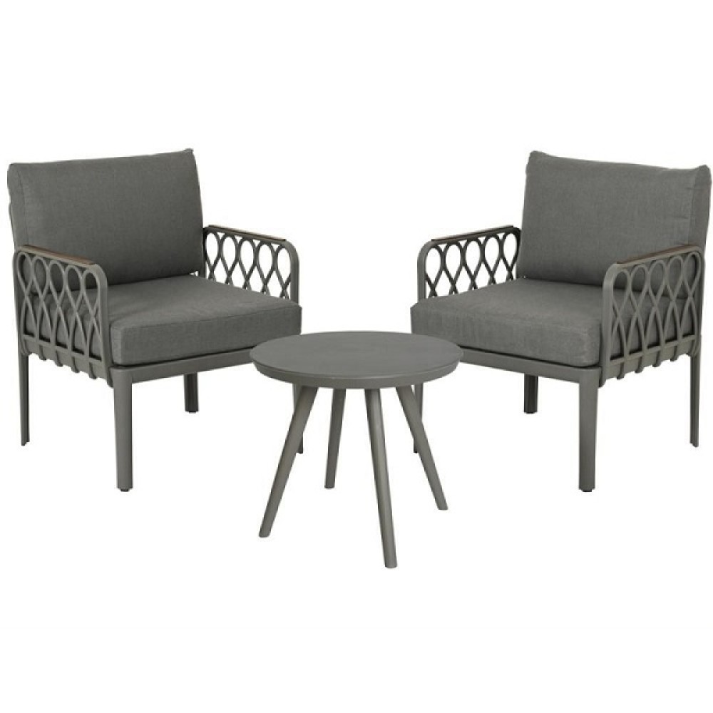 SAN ANTONIO 3 PIECE RESIN BISTRO SET- DK GREY