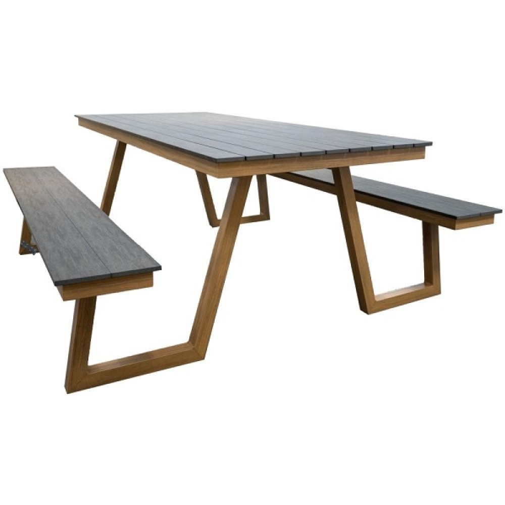 RAVENSDALE ALUMINIUM POLYWOOD PICNIC TABLE