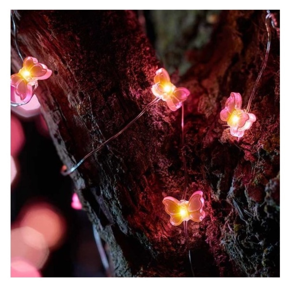 30 BUTTERFLY FIREFLY SOLAR STRING LIGHTS