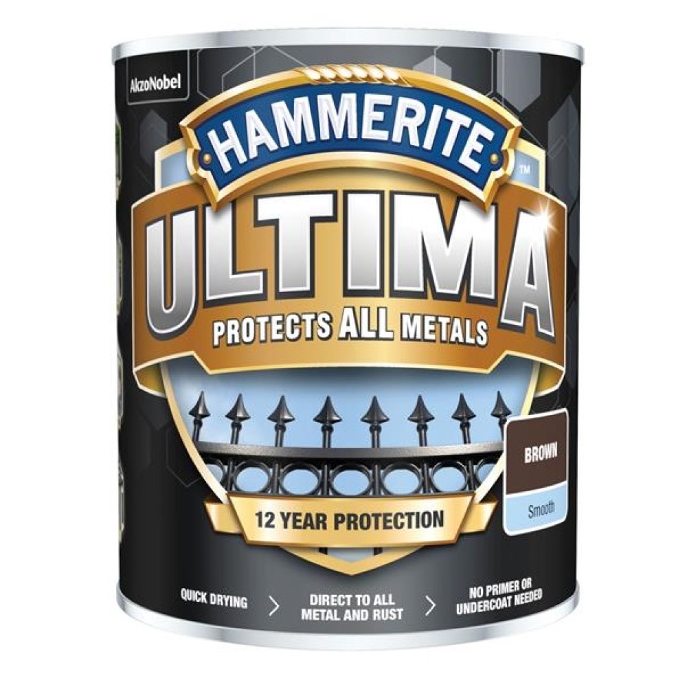 ULTIMA METAL PAINT SMOOTH BROWN - 750ML