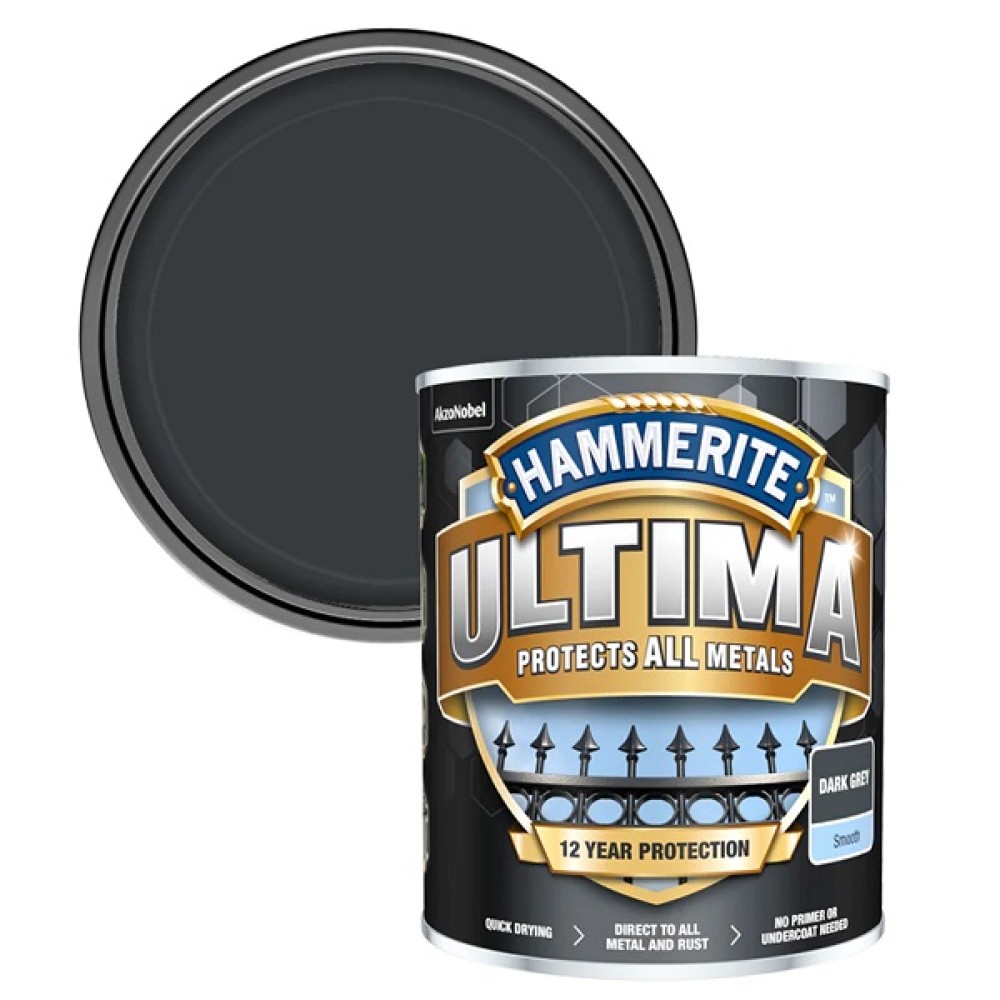 ULTIMA METAL PAINT SMOOTH DARK GREY - 750ML