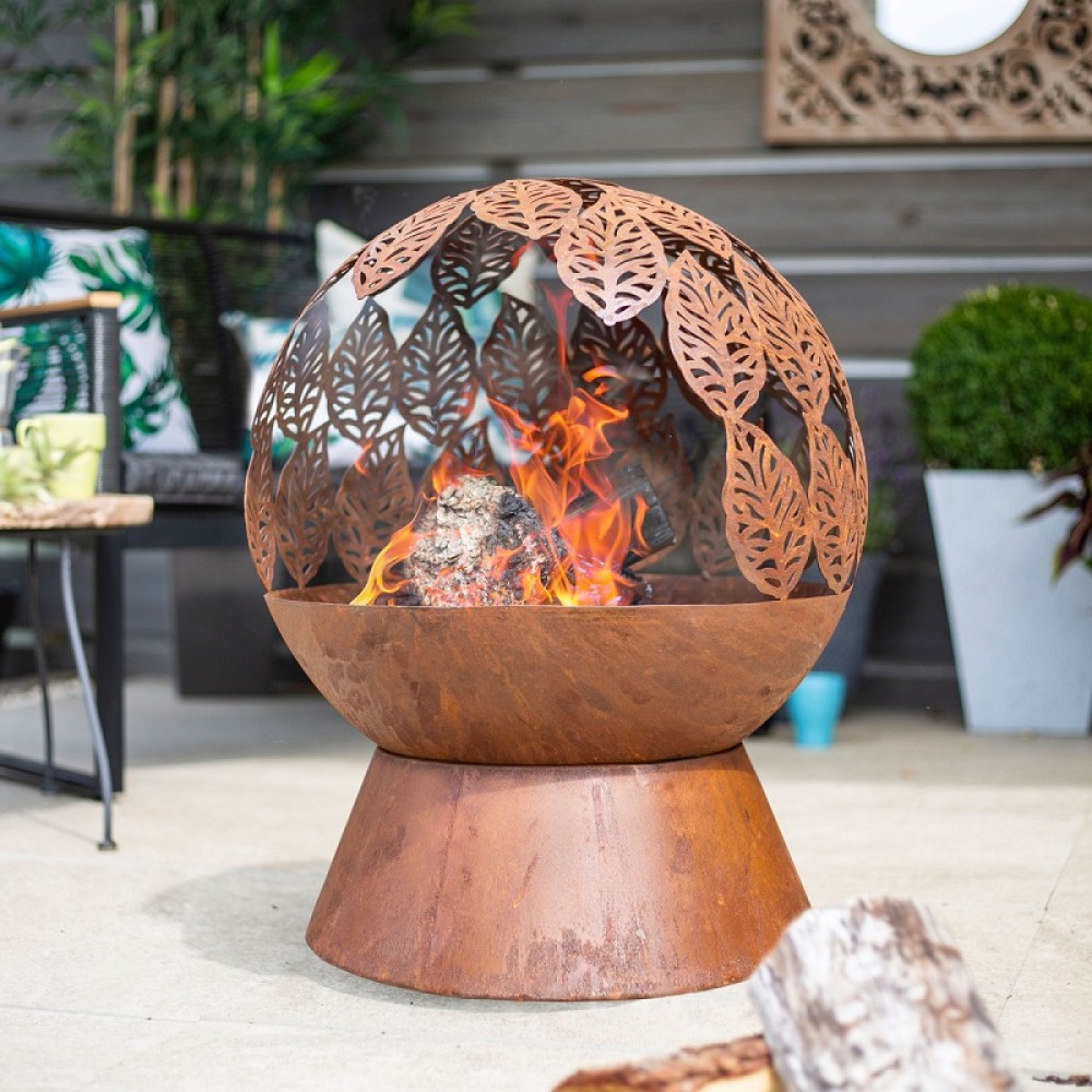 LEAVES GLOBE FIRE PIT